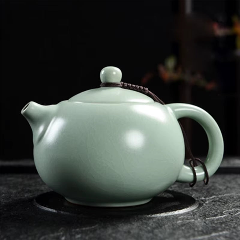 Elegant 2021 Chinese Ru Kiln Xishi Teapot - Ice Cracked Ceramic Kungfu Tea Set for Office & Home