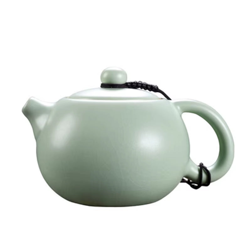 Elegant 2021 Chinese Ru Kiln Xishi Teapot - Ice Cracked Ceramic Kungfu Tea Set for Office & Home