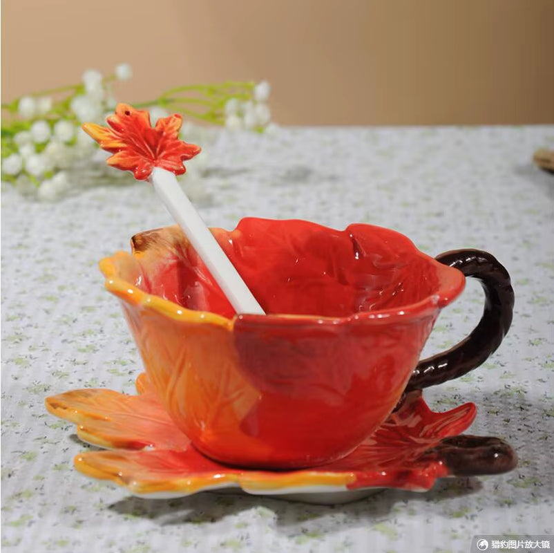 Elevate Your Tea Time with Our Elegant European Luxury Flower Ceramic Cup & Saucer Set! 🌸☕️ #AfternoonTea #LuxuryLiving