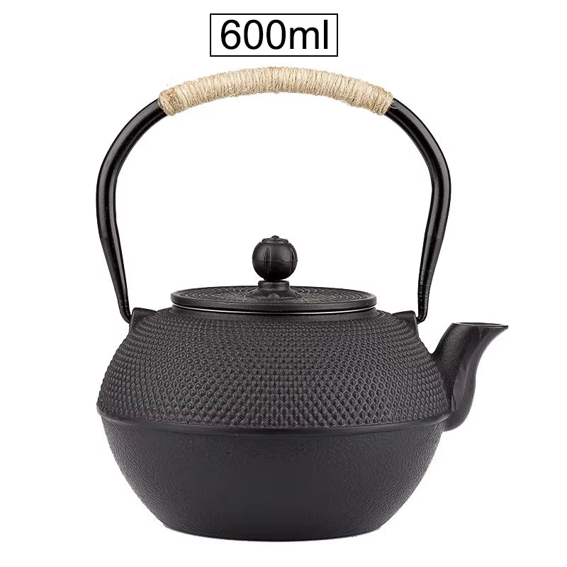 Elegant Japanese Cast Iron Tea Pot with Stainless Steel Infuser - Perfect for Oolong Tea & Hot Water (600/800/1200ML)