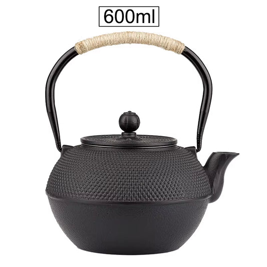 Elegant Japanese Cast Iron Tea Pot with Stainless Steel Infuser - Perfect for Oolong Tea & Hot Water (600/800/1200ML)