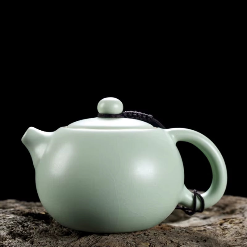 Elegant 2021 Chinese Ru Kiln Xishi Teapot - Ice Cracked Ceramic Kungfu Tea Set for Office & Home